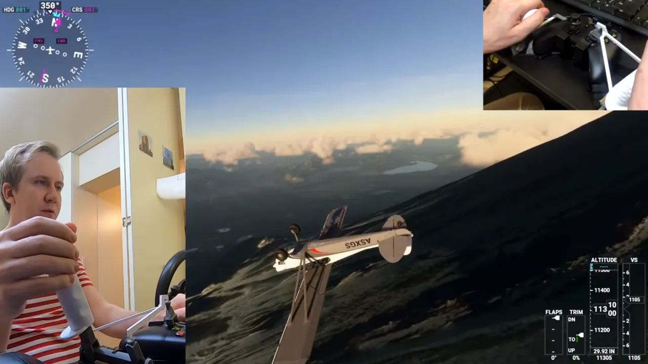 Un gamer a adus experienţa de a pilota direct la el în sufragerie