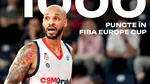Kris Richard, de la CSM Oradea, primul jucător care depășește 1.000 de puncte înscrise în FIBA Europe Cup