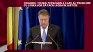 DECLARAŢIA ZILEI | Iohannis: Tocmai persoanele care au probleme cu legea vor să facă legea în justiţie