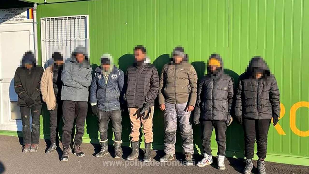 13 migranţi prinşi la graniţă, ascunşi în tiruri