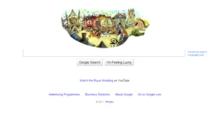Google şi-a modificat logoul de pe pagina din Marea Britanie cu ocazia nunţii regale