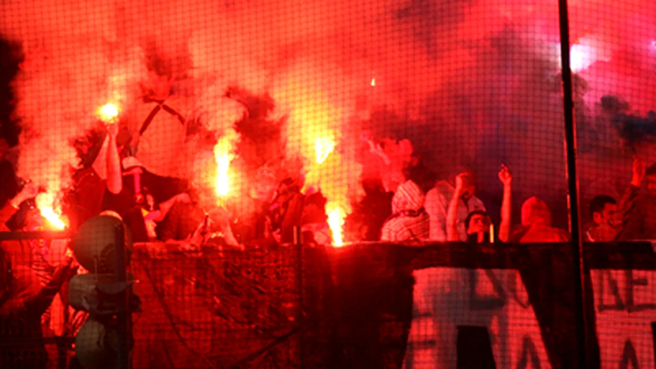 Dosare penale pentru şase suporteri după derbiul Steaua-Dinamo