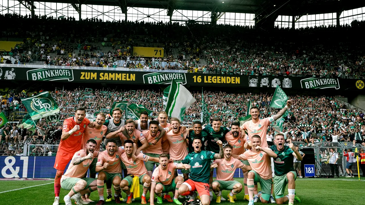 Werder Bremen învinge în deplasare pe Dortmund cu trei goluri marcate pe final de meci