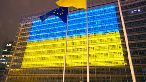 Instituțiile UE din Bruxelles, iluminate în semn de sprijin pentru Ucraina