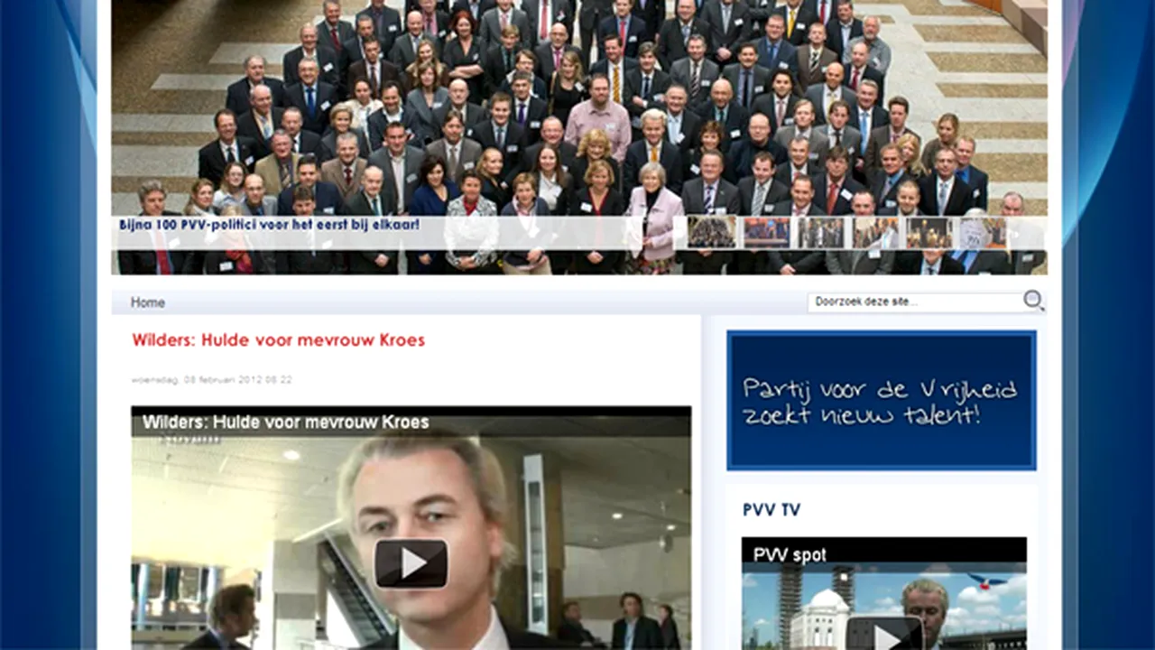 Preşedintele patronatelor olandeze îndemană Guvernul să se distanţeze de site-ul PVV