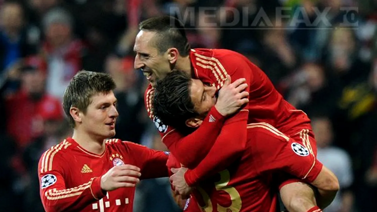 Bayern Munchen s-a calificat în sferturile Ligii Campionilor, după 7-0 cu FC Basel. Patru goluri, marcate de Gomez