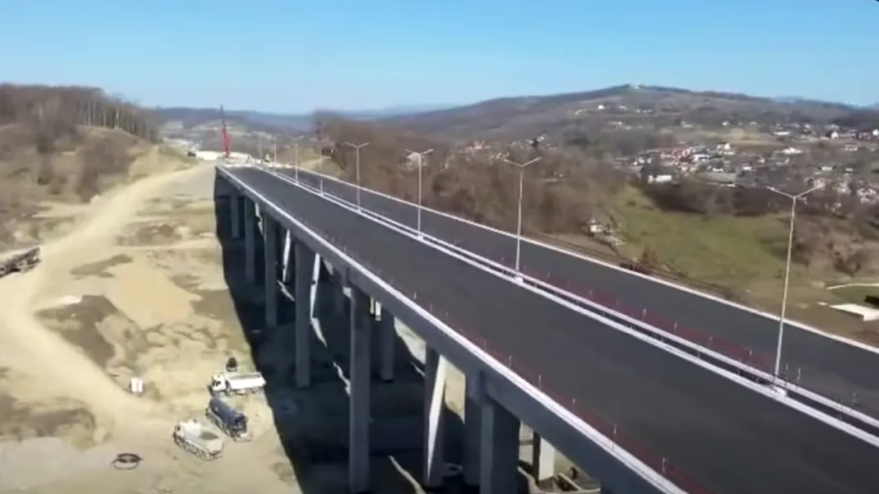 Lucrările pe secțiunea 4 a autostrăzii Sibiu - Pitești se apropie de 90%