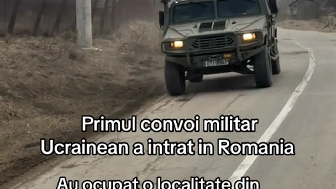 Fake news pe TikTok: se anunţă război, primul convoi militar ucrainean a intrat în România
