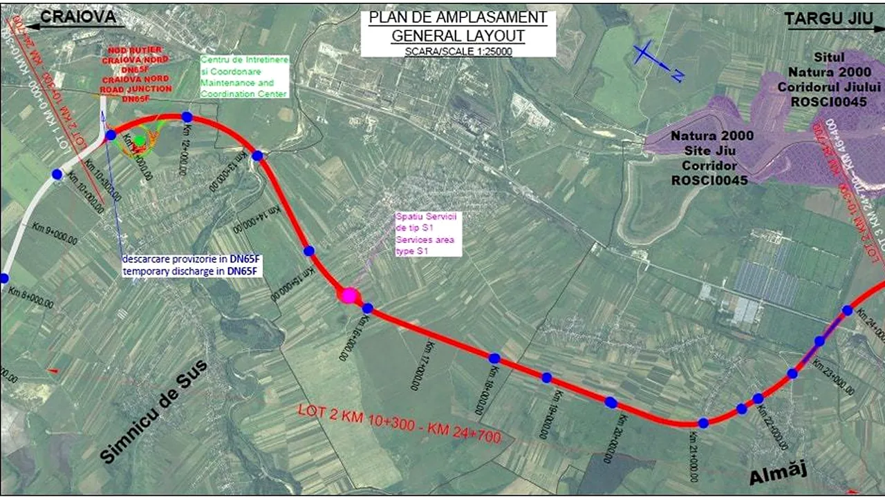 Contract de 2,19 miliarde de lei pentru un lot al drumului de mare viteză Craiova - Târgu Jiu