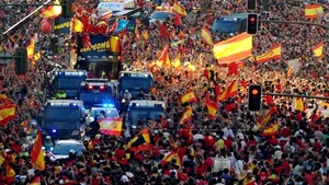 Spania şi-a omagiat campionii mondiali - VIDEO