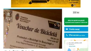 Voucherele oferite cadou de Primăria Capitalei pentru cumpărarea de biciclete, vândute din nou pe OLX