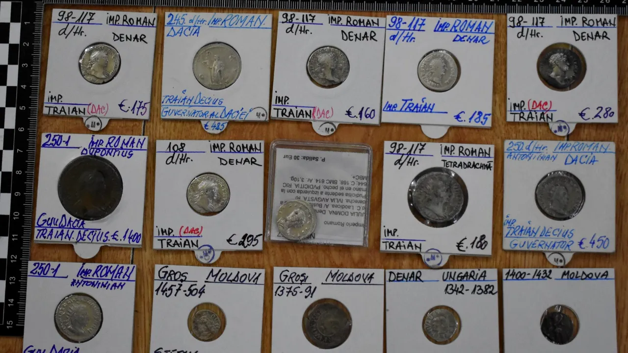 Doi indivizi sunt cercetaţi penal după ce au scos la vânzare pe internet 500 de monede antice şi medievale
