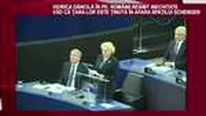 DECLARAŢIA ZILEI: Dăncilă, în Parlamentul European: Românii simt inechitate când văd că ţara lor e ţinută în afara spaţiului Schengen