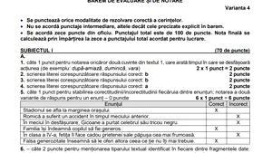 Barem Evaluare Naţională. Ce vor avea în vedere profesorii când vor corecta lucrările la Limba şi literatura română DOCUMENT