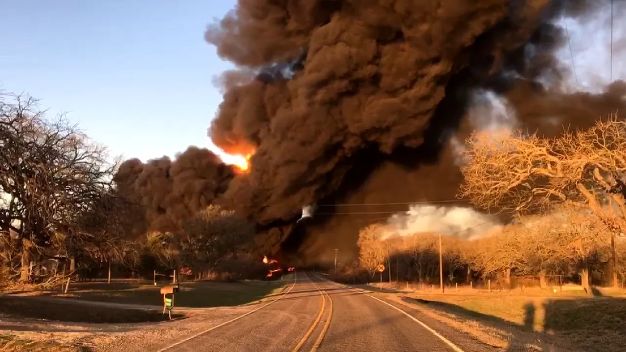Explozie în Texas după coliziunea dintre un tren şi un camion