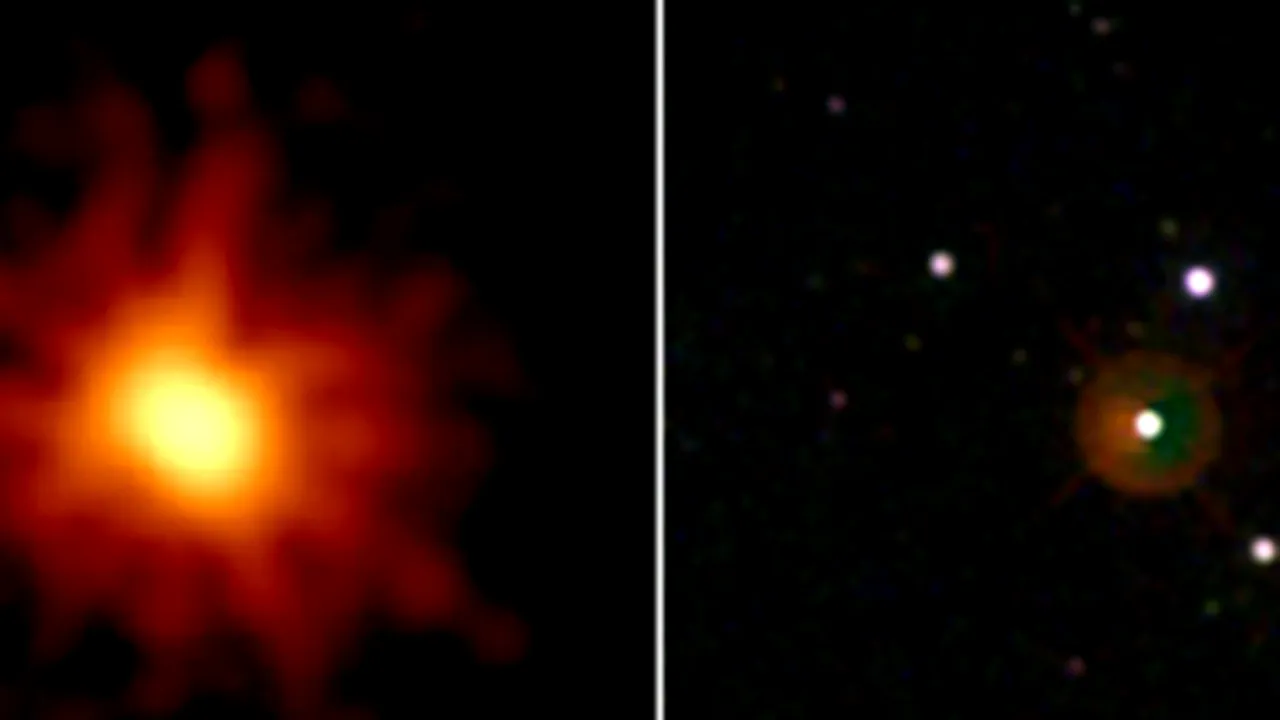 Explozie cosmică produsă în urmă cu 7,5 miliarde de ani, vizibilă cu ochiul liber