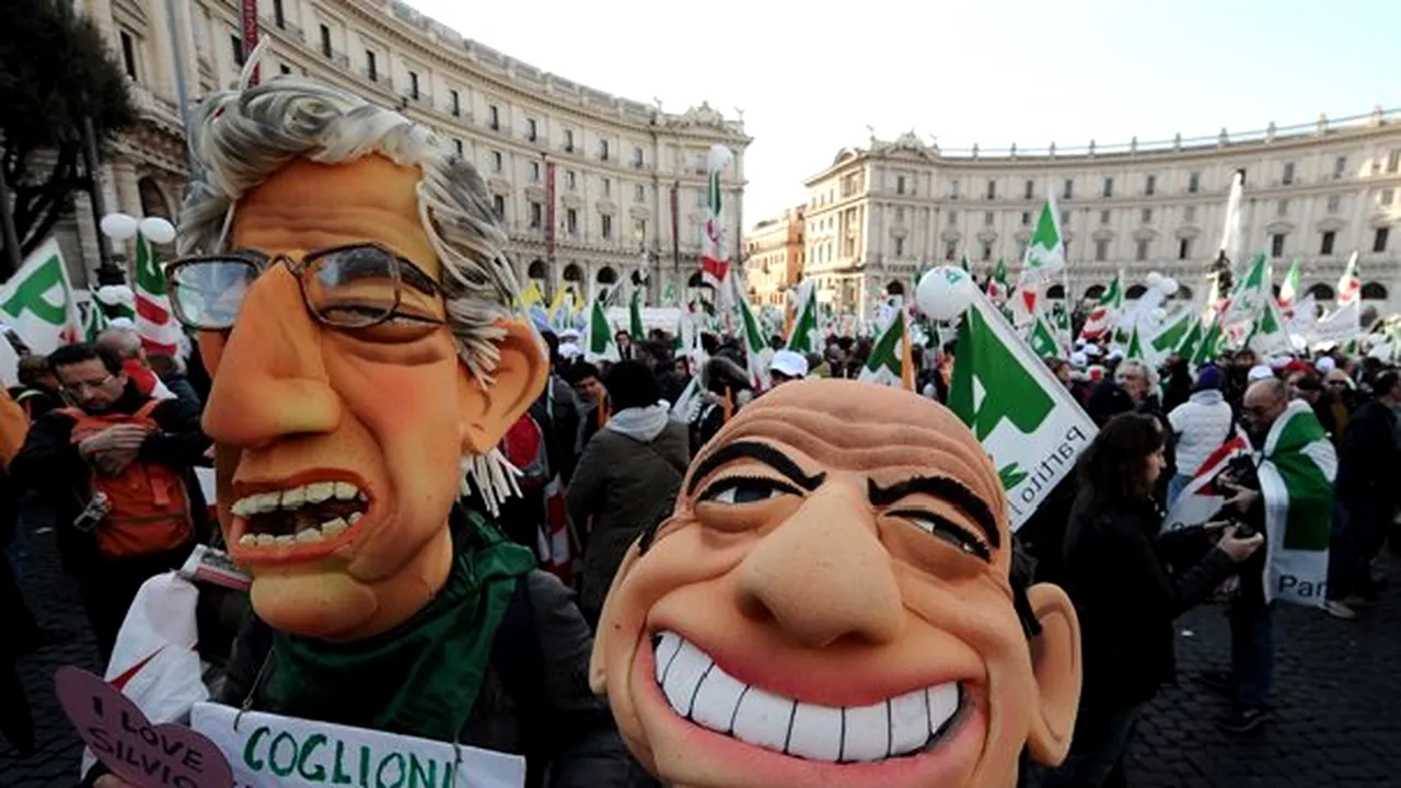 Zeci de mii de persoane au manifestat la Roma împotriva Guvernului