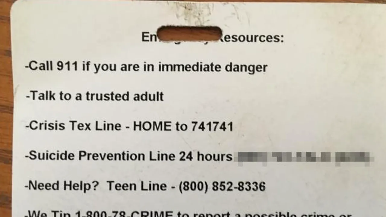 Număr de la linia erotică, scris pe legitimaţiile elevilor în locul celui de prevenţie a suicidului. Reacţia Inspectoratului şcolar 