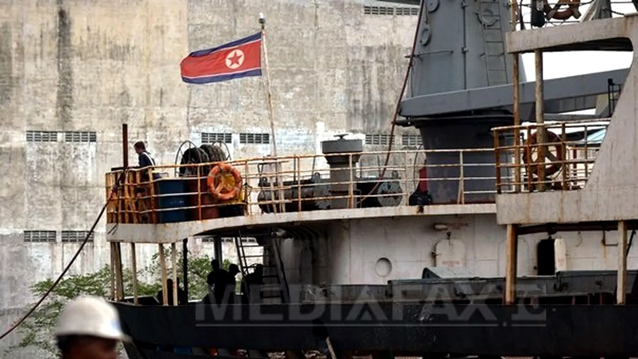 Coreea de Nord a plătit amenda pentru nava cu arme nedeclarate la bord, blocată în Panama