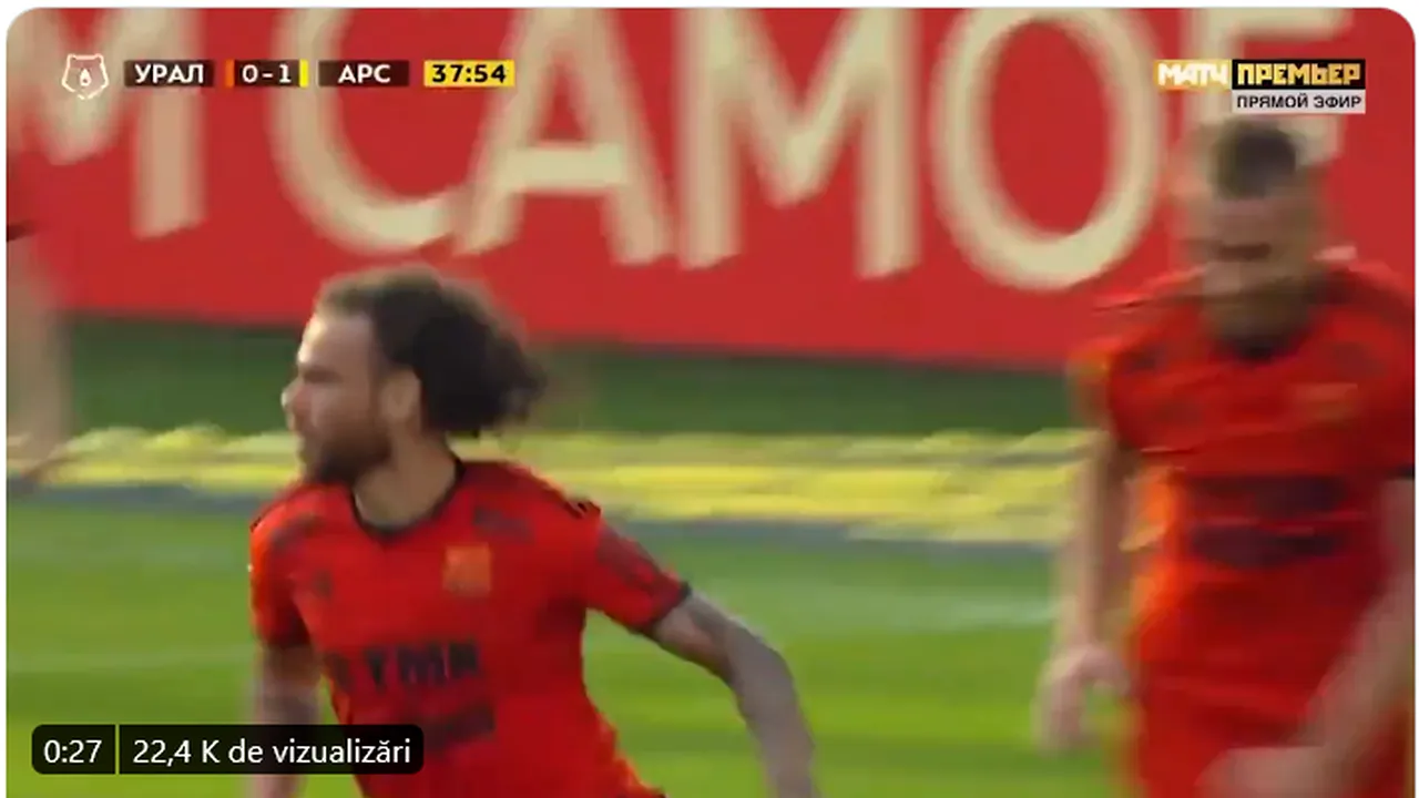 Eric Bicfalvi a marcat ca Ronaldo! Foarfecă senzaţională reuşită de jucătorul român în Rusia. VIDEO