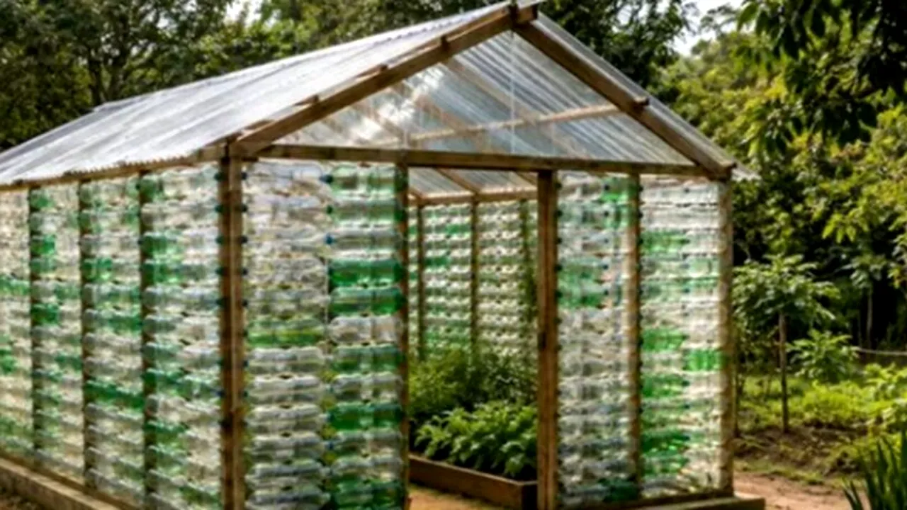 2.000 de sticle de plastic au fost transformate într-o seră. Proiectul neobișnuit al unei școli