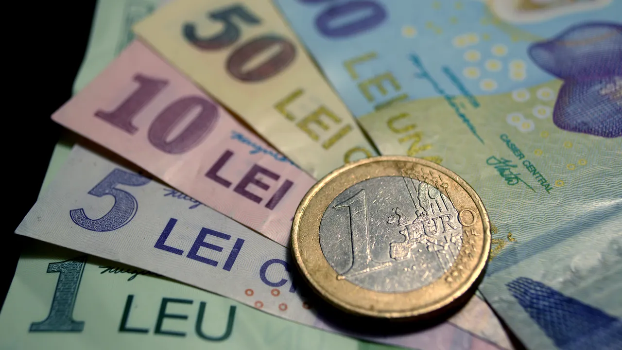 Leul continuă să se aprecieze în faţa euro. BNR afişează în şedinţa de joi un curs de 4,87 lei/euro