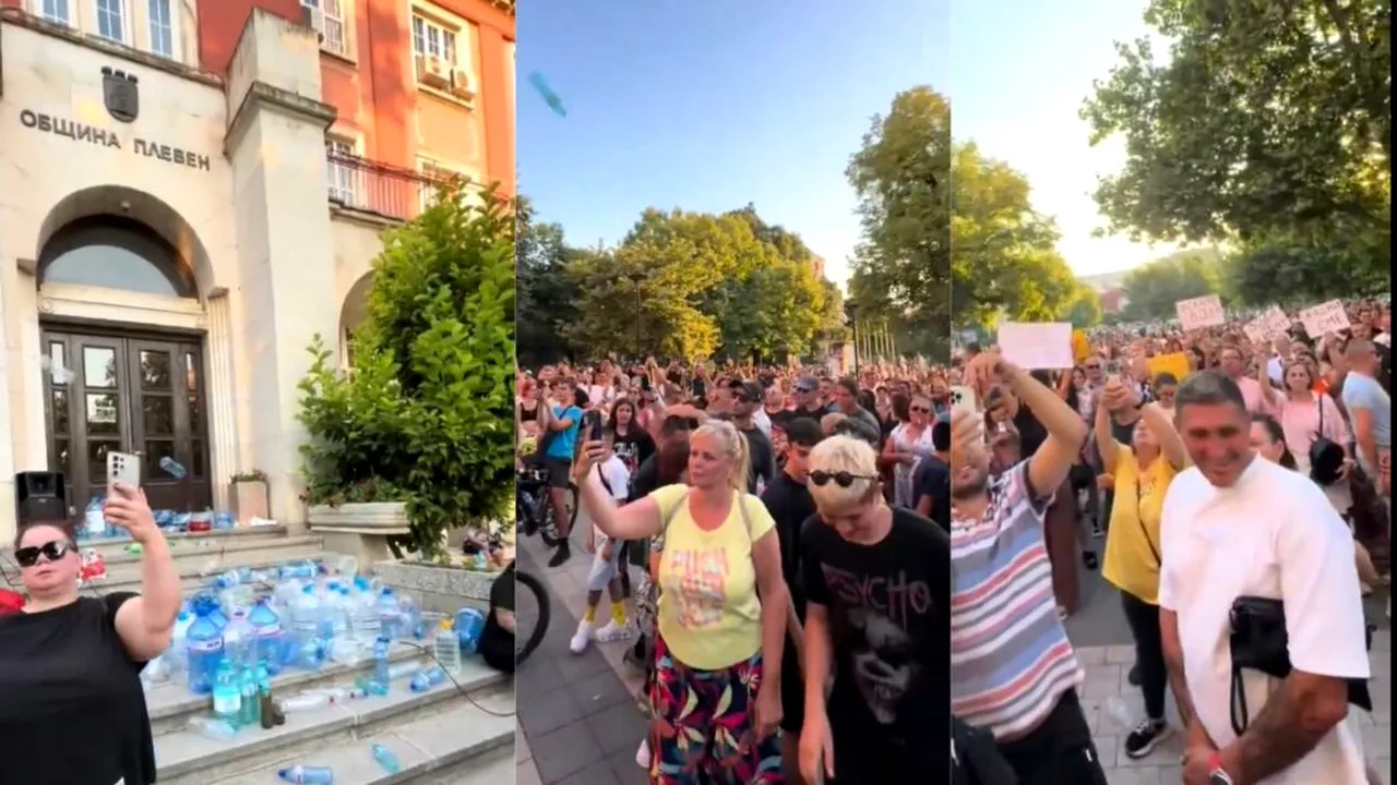 Criza de apă din Bulgaria a scos oamenii în stradă. Proteste cu bidoane goale: „Vrem apă!”