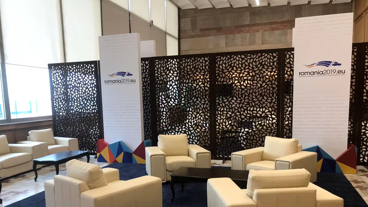 Preşedinţia Consiliului UE. Cum arată salonul oficial de pe aeroportul Henri Coandă după ce a fost renovat cu 150.000 de euro