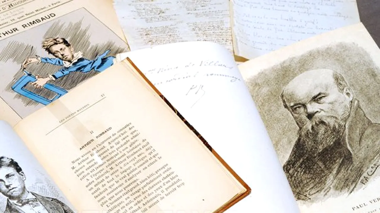 O colecţie de obiecte aparţinând lui Rimbaud, Verlaine şi Mallarmé, vândută cu 1,5 milioane de euro