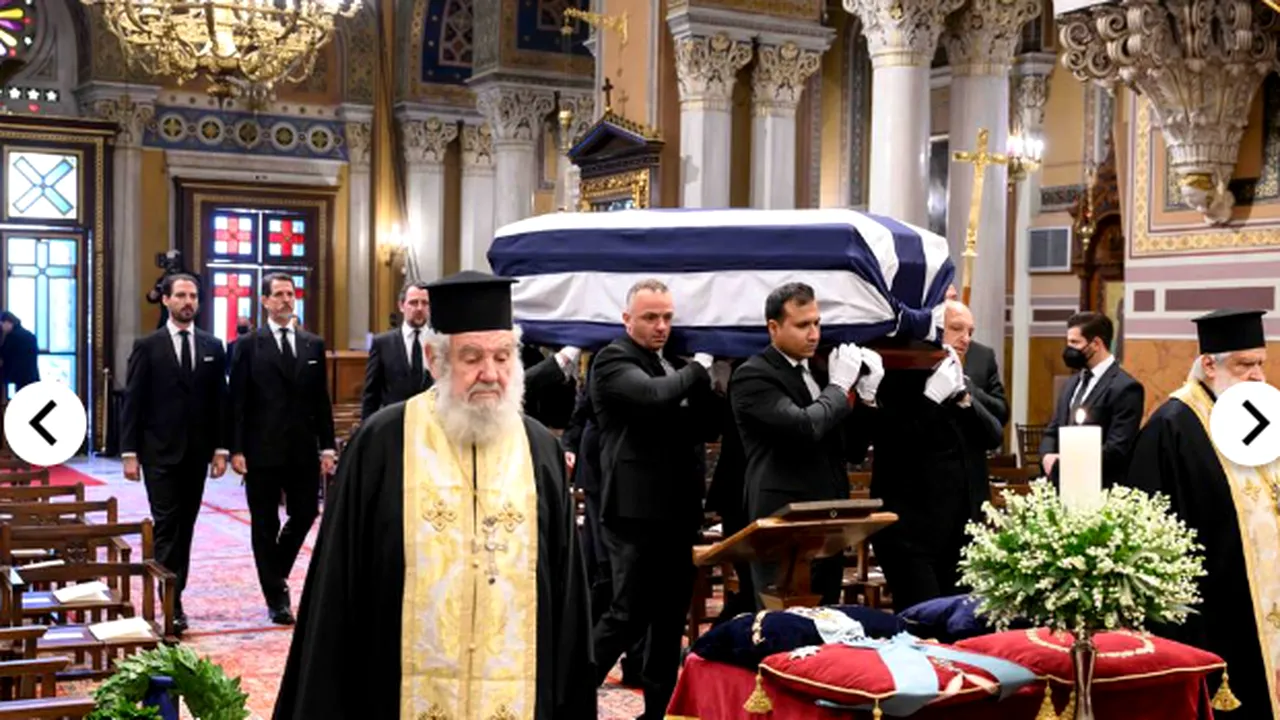 Nicolae al României s-a recules luni la catafalcul Regelui Constantin al II-lea al elenilor