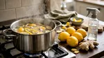 Coji de lămâie fierte cu ghimbir. De ce e preparat de spanioli toamna și la ce folosește
