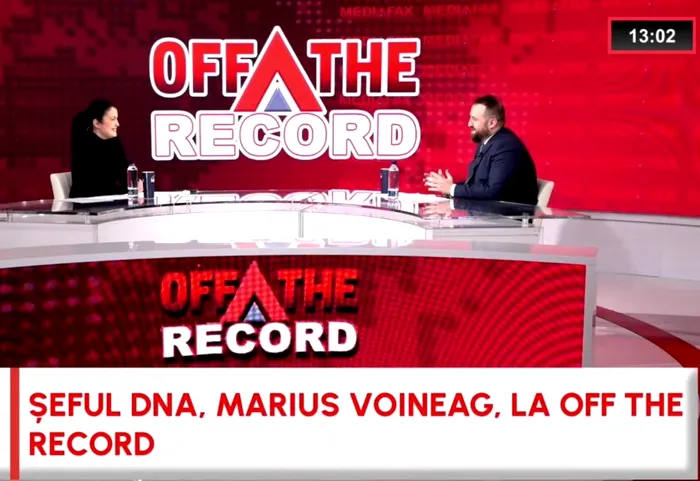 LIVE VIDEO Emisiunea OFF The Record începe vineri, 6 februarie, live pe Mediafax. Invitat: șeful DNA, Marius Voineag