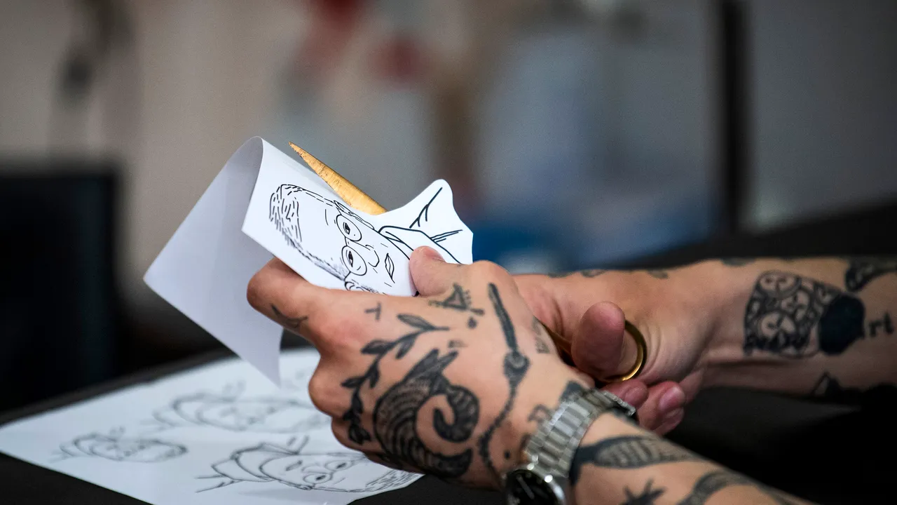 Coronavirus. Un bărbat s-a tatuat singur în fiecare zi de izolare 