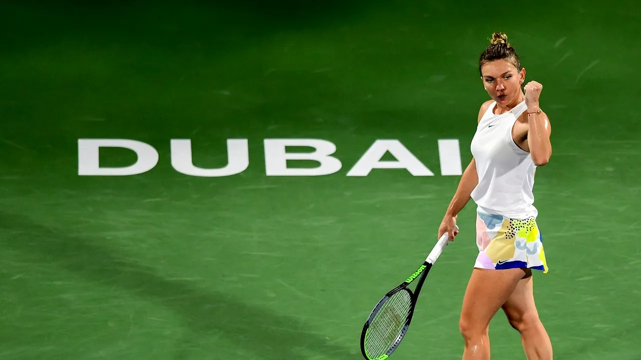 Simona Halep, campioană la Dubai după un meci dramatic. Românca a câştigat primul său titlu din acest an