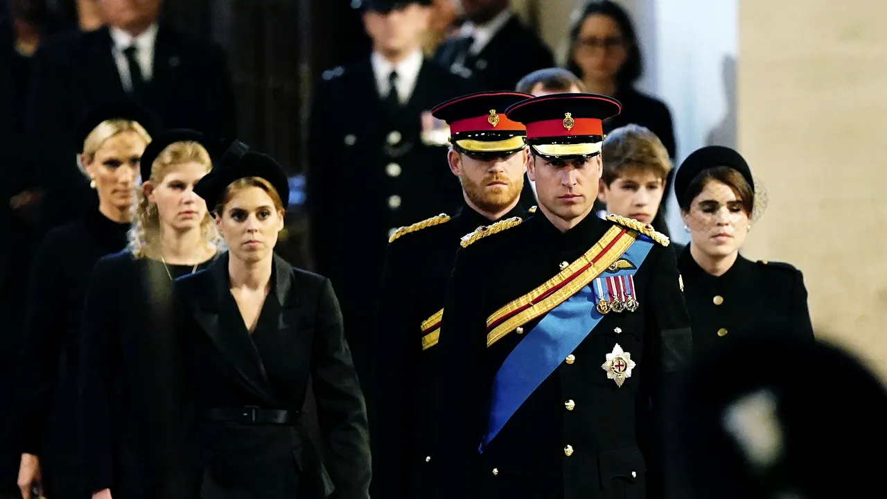 Nepoţii reginei Elisabeta a II-a au fost prezenţi la priveghiul bunicii lor. Când va avea loc înmormântarea