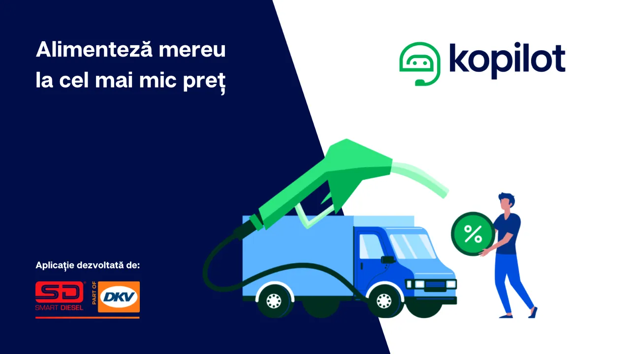 (P) Smart Diesel part of DKV Mobility a lansat Kopilot, prima aplicaţie din România care îţi garantează că vei alimenta mereu la cel mai mic preţ! 