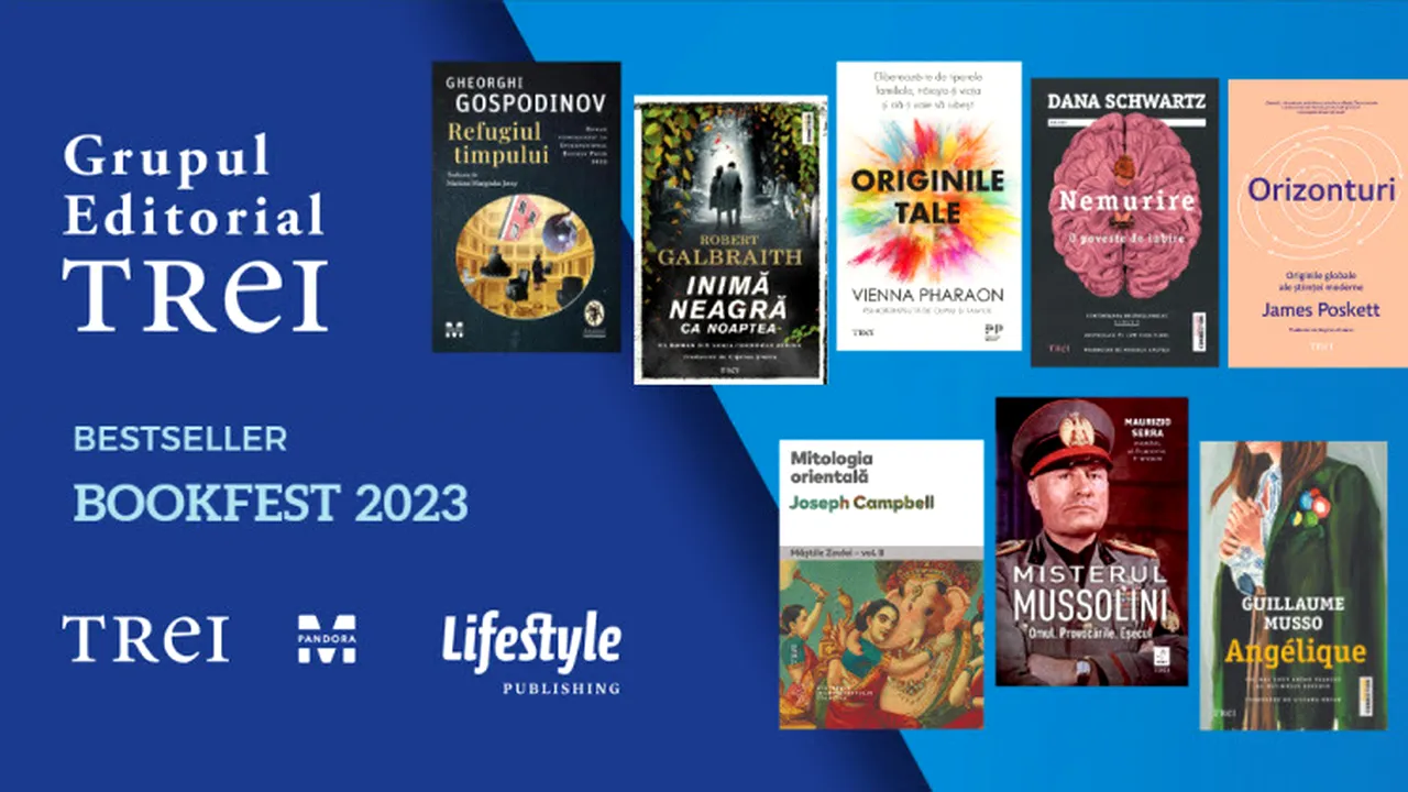 Topul celor mai vândute cărţi ale Grupului Editorial Trei la Bookfest 2023