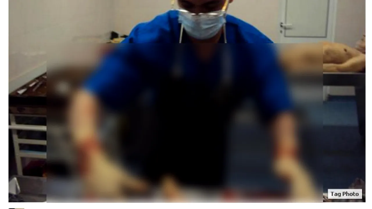 Imagine şocantă pe Facebook: Un rezident de la Medicină Legală a postat pe contul său o fotografie de la o autopsie