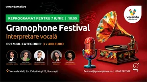 La Veranda Mall arta prinde viață. Găzduiește Festivalul Gramophone, concursul care promovează tinerele talente muzicale și oferă publicului un spectacol inedit