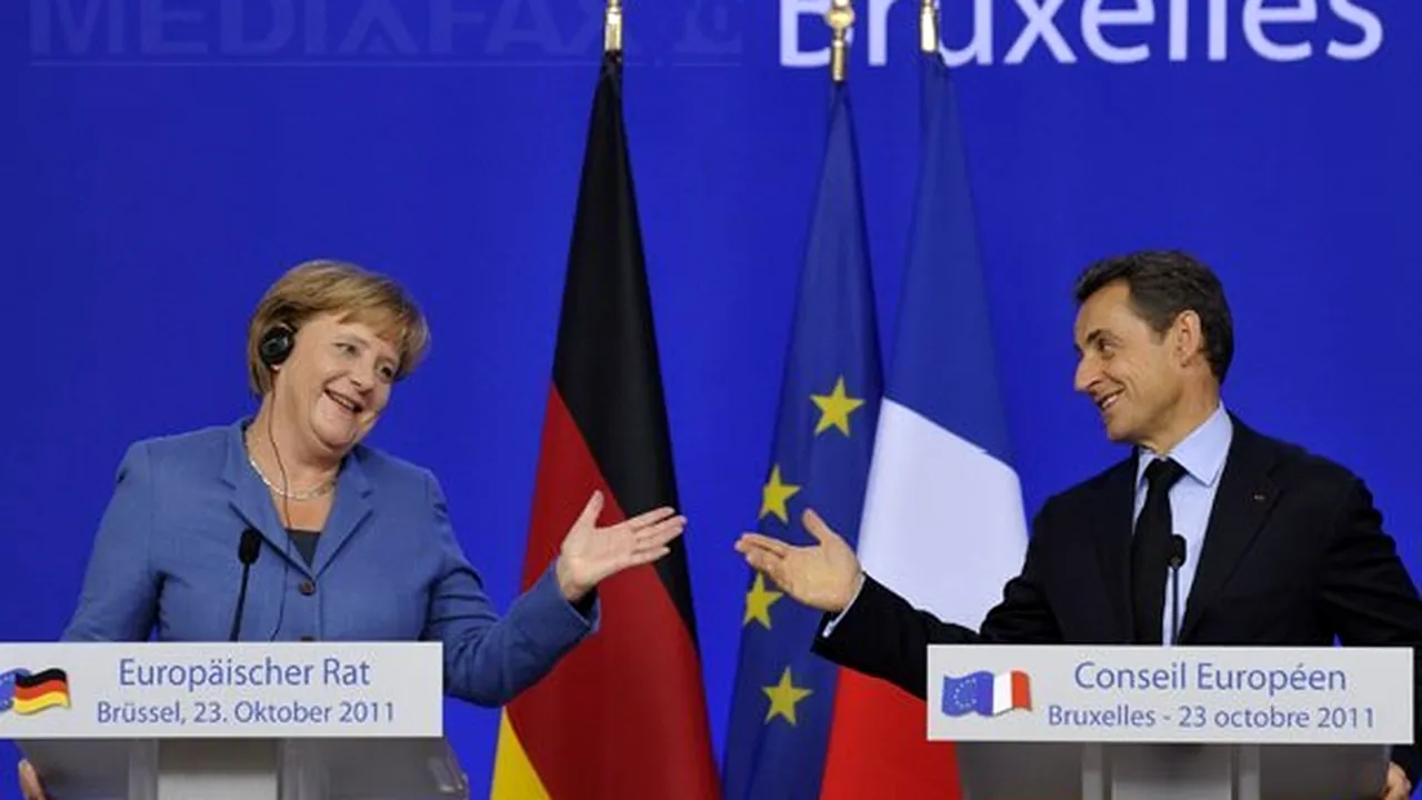 Merkel şi Sarkozy vor să creeze un spaţiu Schengen fiscal în zona euro
