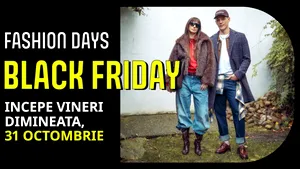 Black Friday la Fashion Days începe vineri dimineață,  31 octombrie, cu cele mai multe reduceri din an