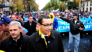 Demonstraţia de forţă a sindicatelor: O manifestaţie marcată de oboseală şi frig închisă brusc