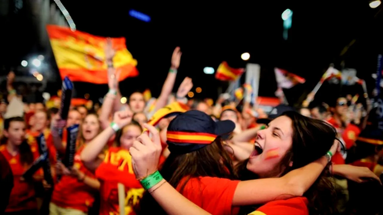 EURO 2012: Sărbătoare la Madrid după calificarea Spaniei în semifinalele