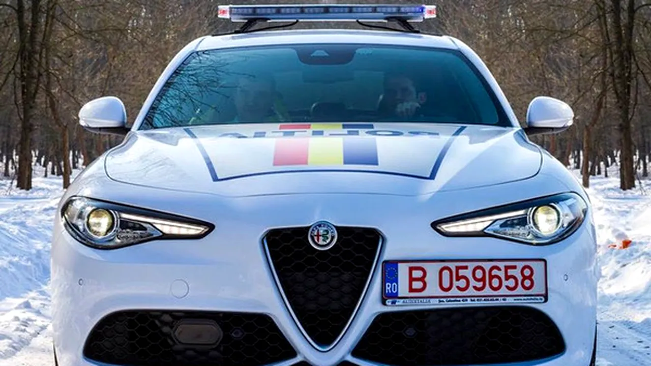 Un Alfa Romeo Giulia al Poliţiei Române, scos la vânzare: ”O decolantăm sau o cumpăraţi aşa?” - GALERIE FOTO