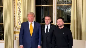 Donald Trump şi Volodimir Zelenski au discutat la Palatul Elysée