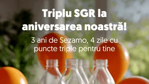 Sezamo aniversează 3 ani și sărbătorește cu triplu SGR și reduceri de până la 70%