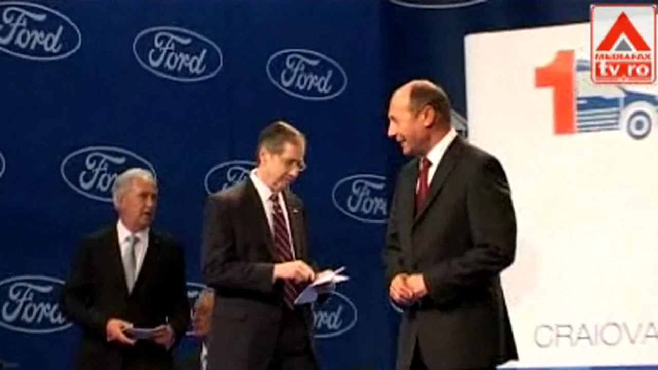Băsescu: Ford Craiova a devenit parte din istoria glorioasă a Ford