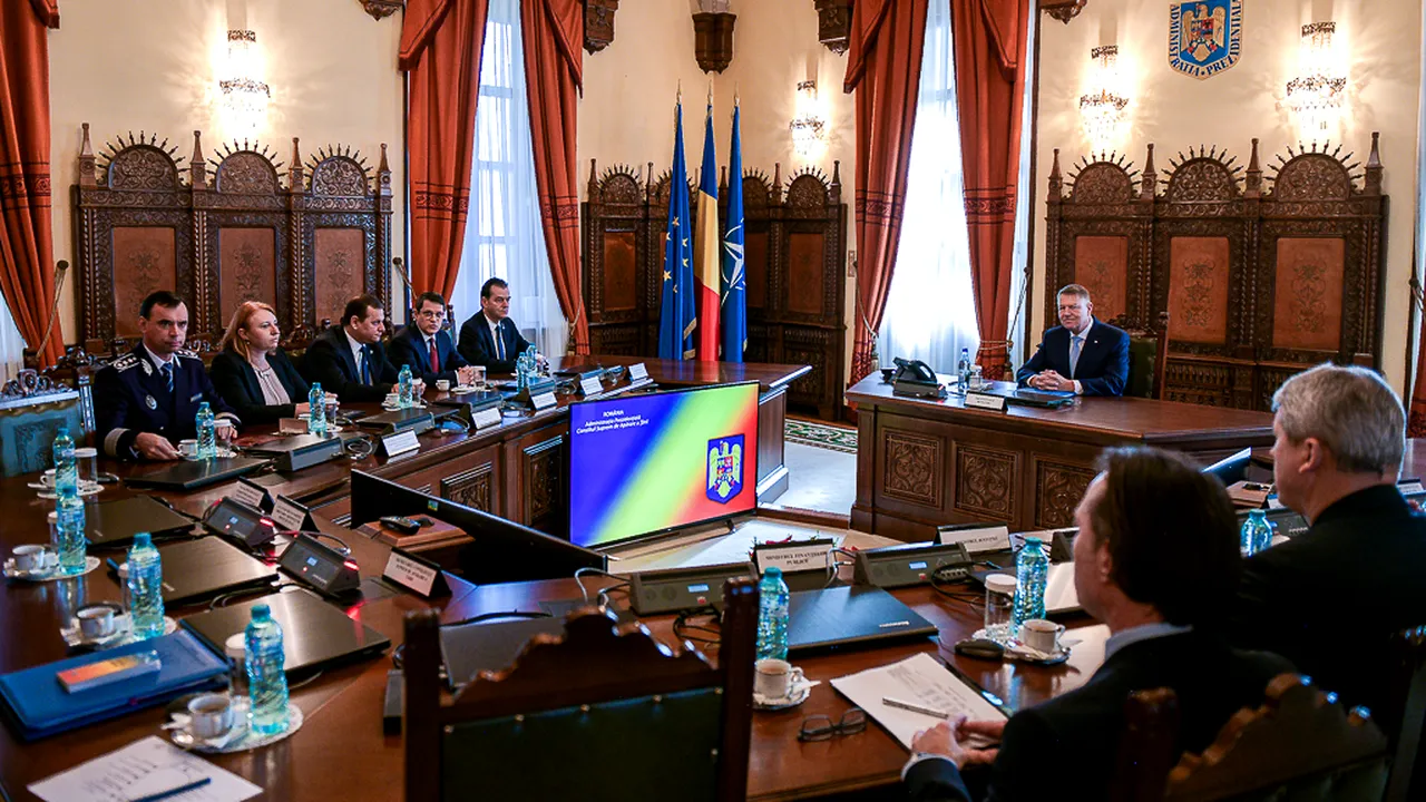 CSAT se reuneşte, miercuri, la Palatul Cotroceni. Strategia de Apărare a Ţării, pe ordinea de zi