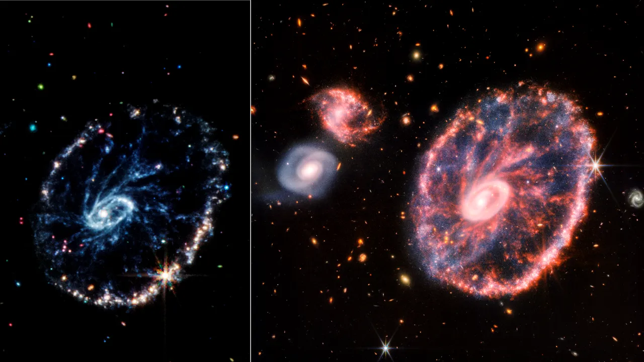 O galaxie inelară a fost fotografiată de telescopul spaţial James Webb 