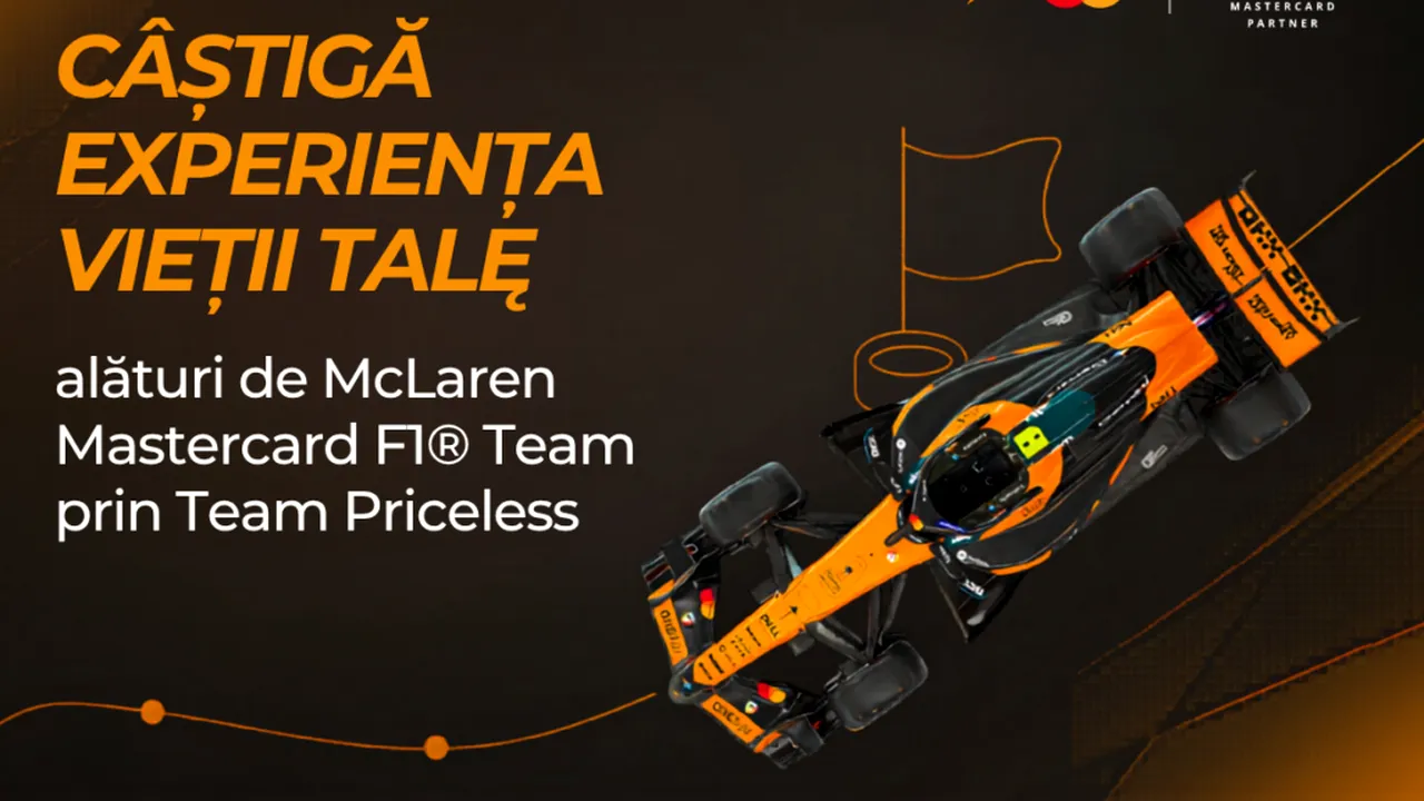 Banca Transilvania au lansat quiz-ul Team Priceless pentru fanii McLaren Mastercard. Doi câștigători merg la Formula 1 în Austria